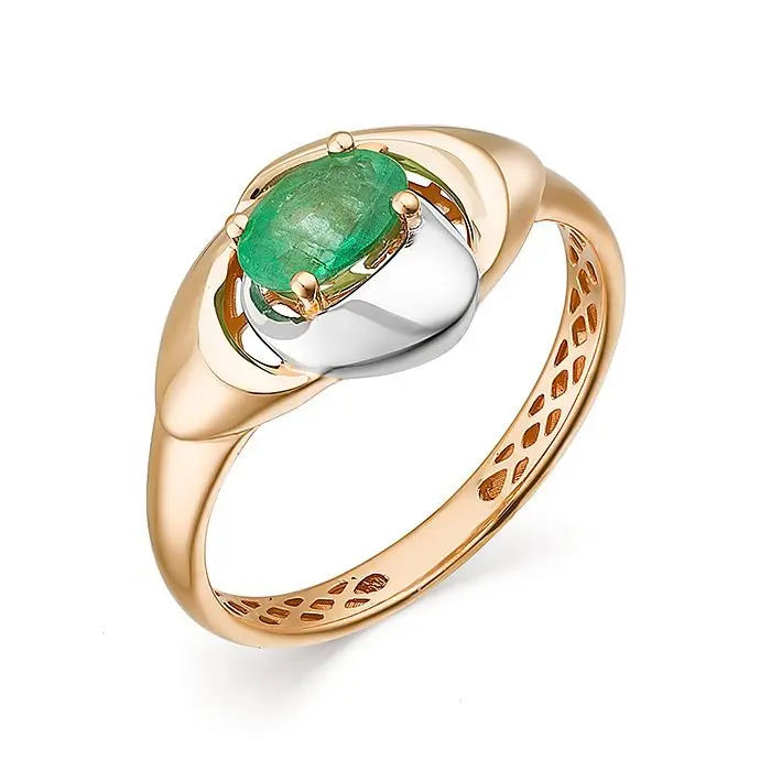 Кольцо декоративное из комбинированного золота