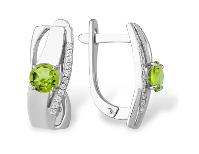 Серьги с английским замком из серебра