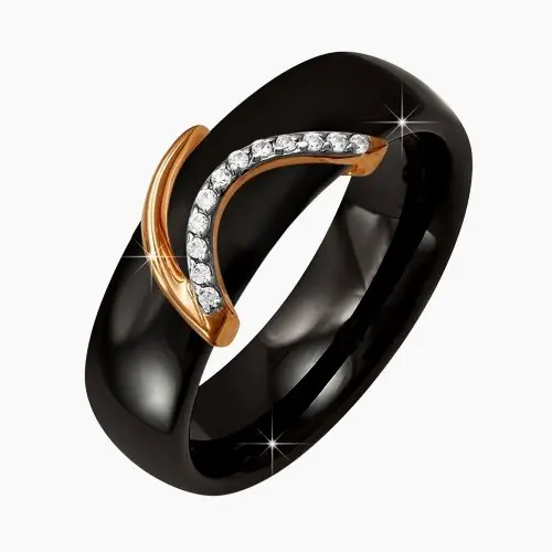 Кольцо декоративное из красного золота