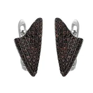 Серьги с английским замком из серебра