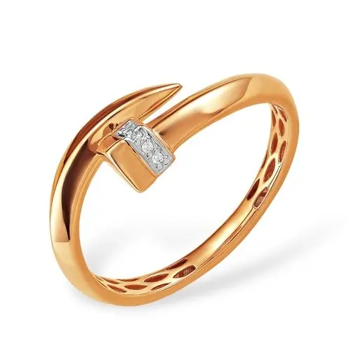 Кольцо декоративное из красного золота