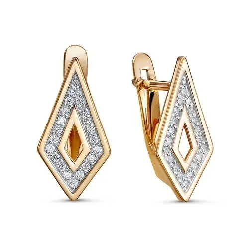 Серьги с английским замком из красного золота