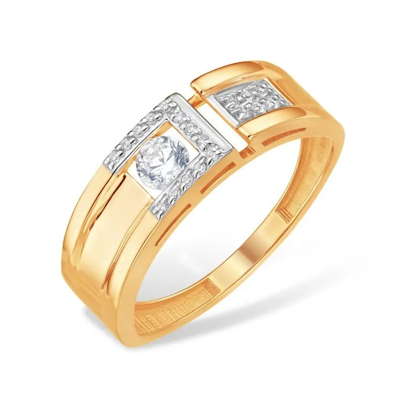 Кольцо декоративное из красного золота