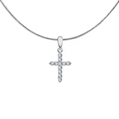 Подвеска декоративный крест из серебра