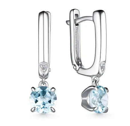 Серьги подвесные из серебра