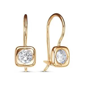 Серьги детские из красного золота