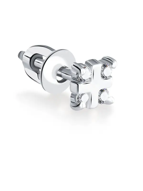 Серьги одиночные из серебра