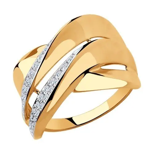 Кольцо декоративное из красного золота