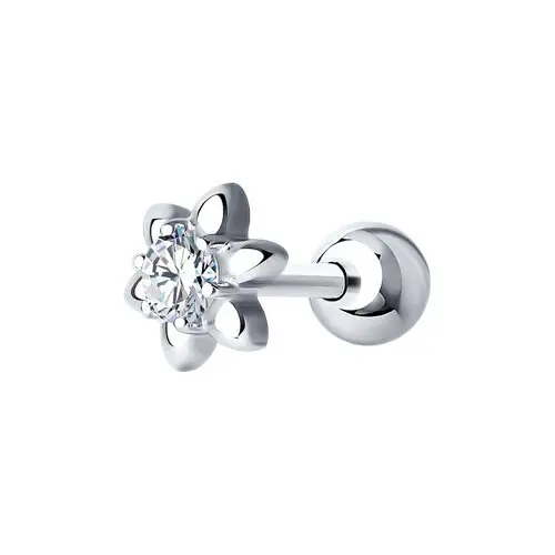 Серьги одиночные из серебра