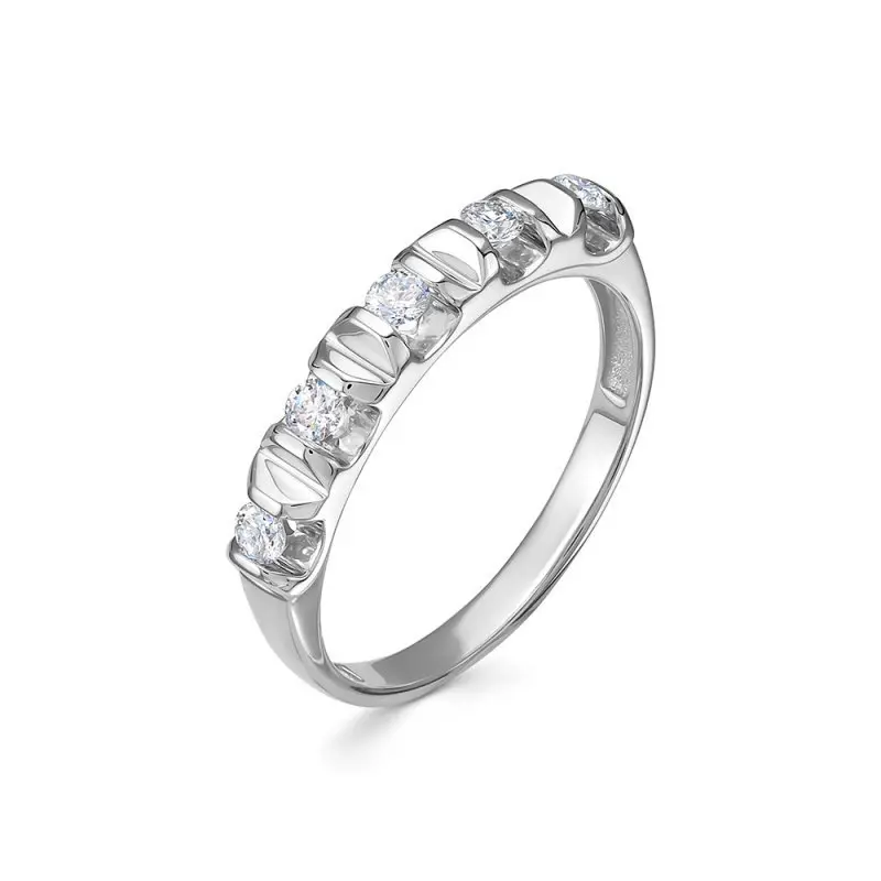 Кольцо декоративное из белого золота