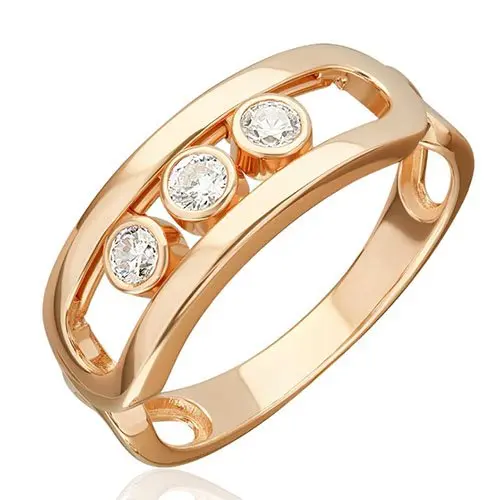 Кольцо декоративное из красного золота