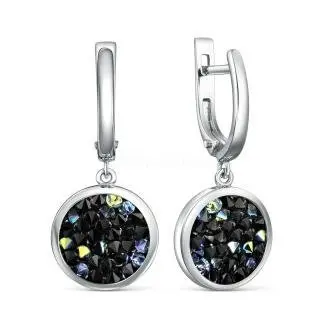 Серьги подвесные из серебра