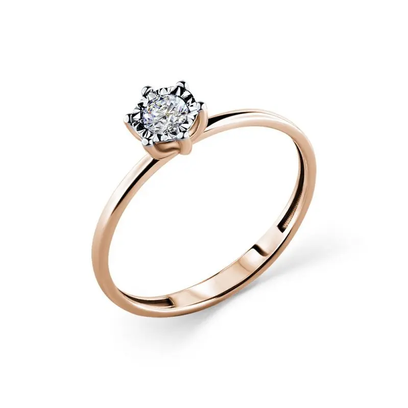 Кольцо декоративное из комбинированного золота