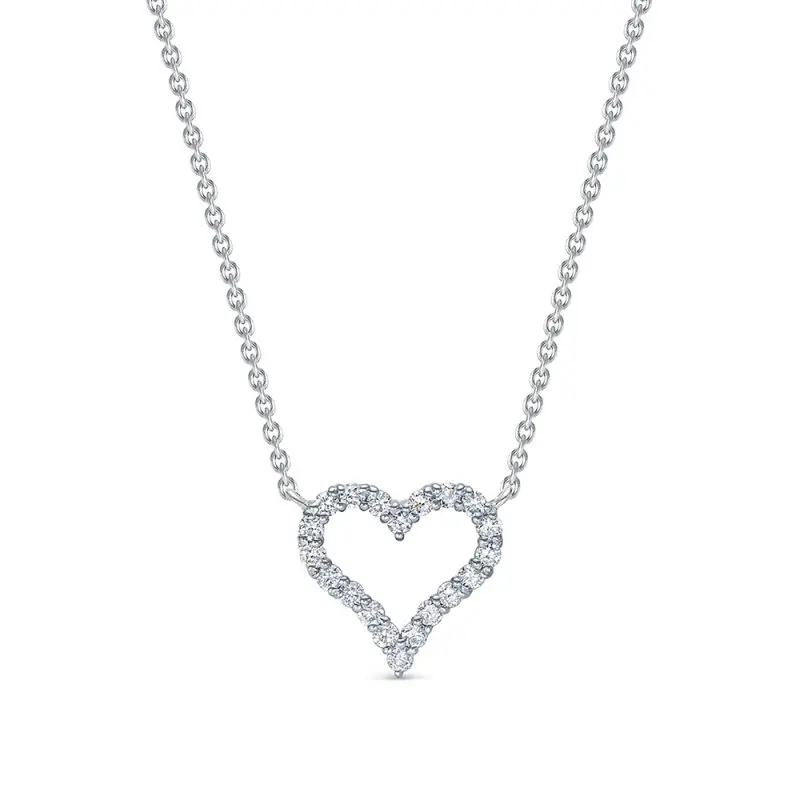 Цепь колье из белого золота