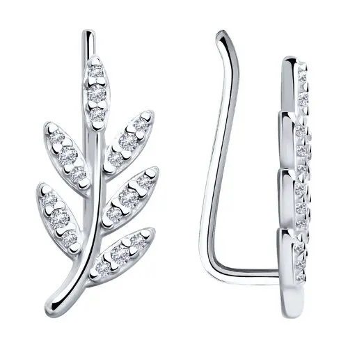 Серьги зажимы из серебра