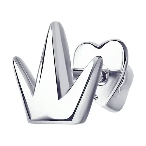 Серьги одиночные из серебра