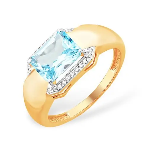 Кольцо декоративное из красного золота