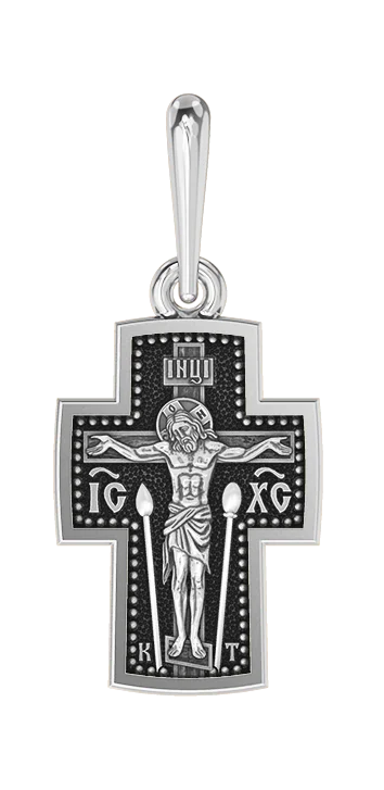 Подвеска крест из серебра