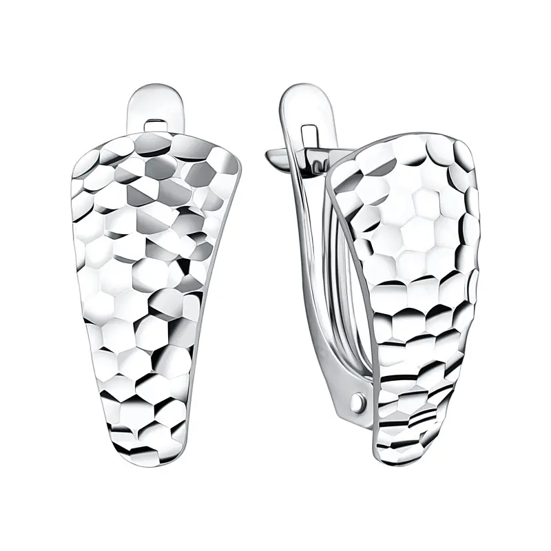 Серьги с английским замком из серебра