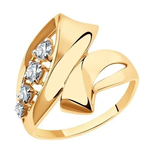 Кольцо декоративное из красного золота