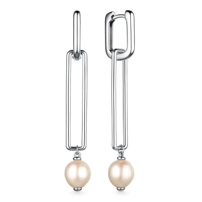 Серьги подвесные из серебра