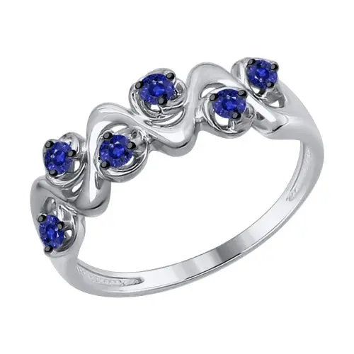 Кольцо декоративное из белого золота