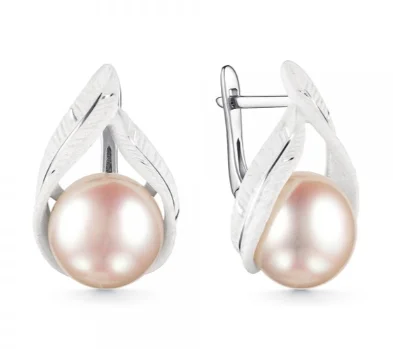 Серьги с английским замком из серебра