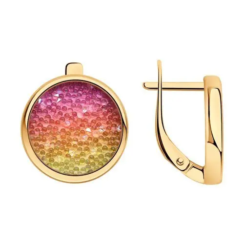 Серьги с английским замком из позолоты