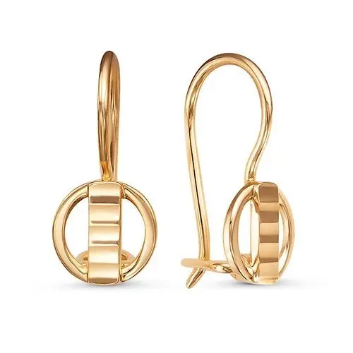 Серьги детские из красного золота