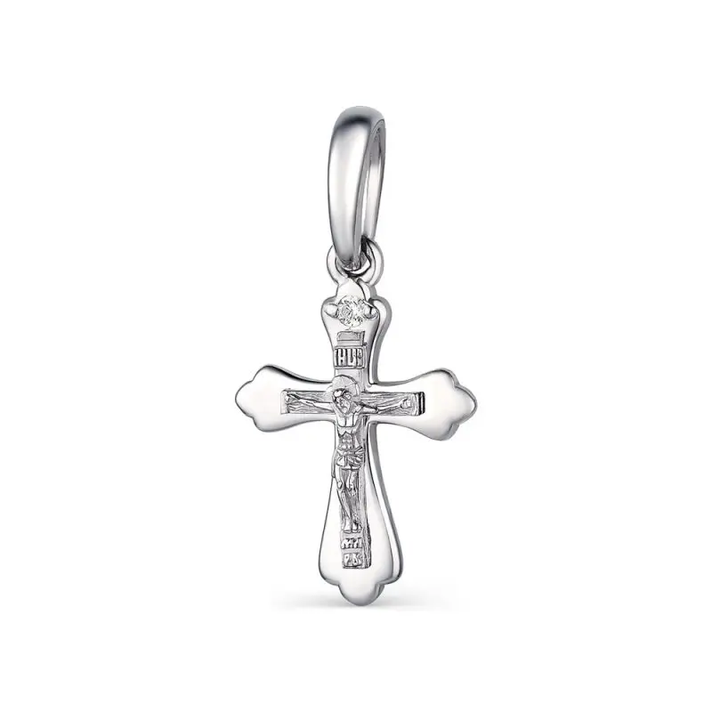 Подвеска крест из серебра