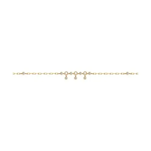 Браслет на ногу из красного золота