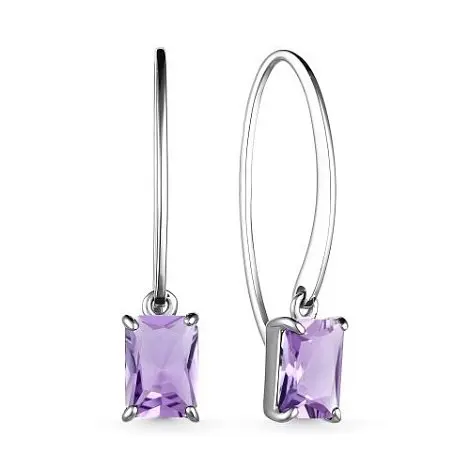 Серьги петельки из серебра