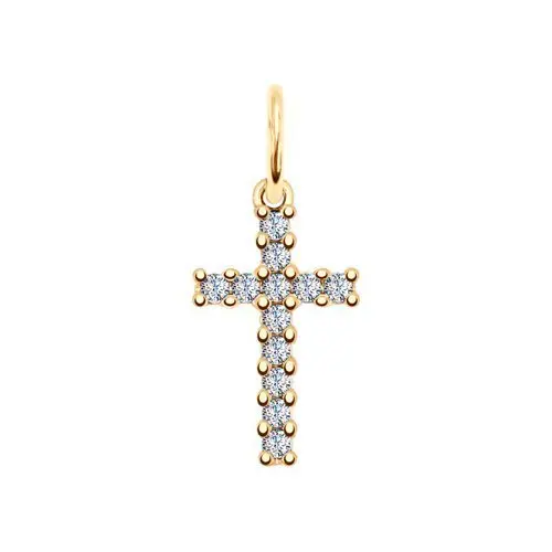 Подвеска декоративный крест из позолоты