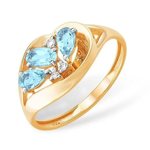 Кольцо декоративное из красного золота