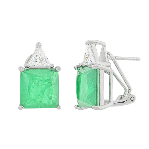 Серьги с английским замком из серебра