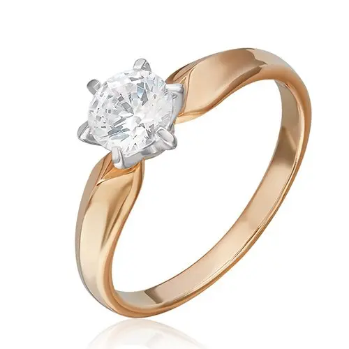 Кольцо декоративное из комбинированного золота