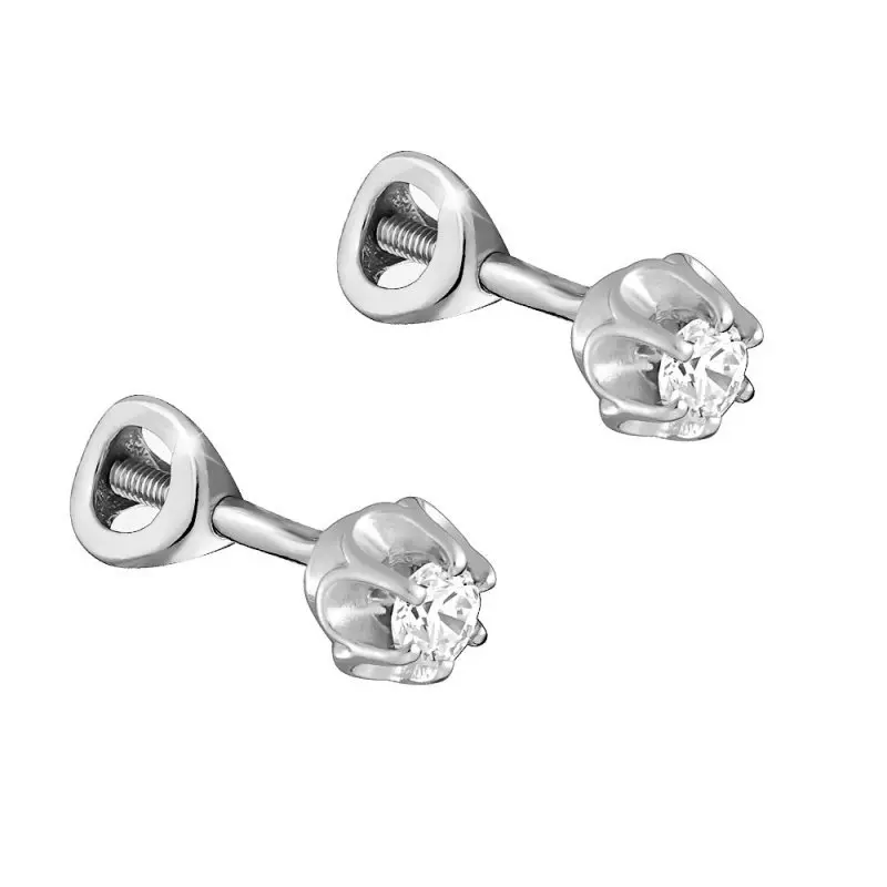 Серьги пуссеты из серебра