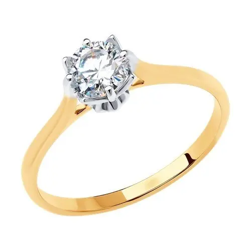 Кольцо декоративное из красного золота