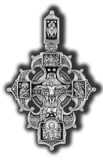 Подвеска крест из серебра