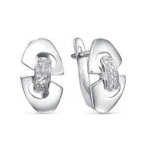 Серьги с английским замком из серебра
