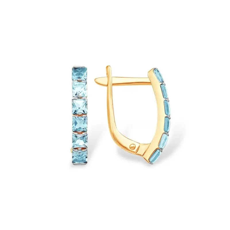 Серьги с английским замком из красного золота