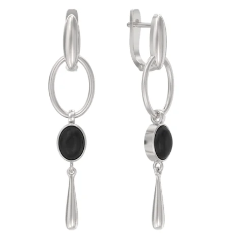 Серьги подвесные из серебра