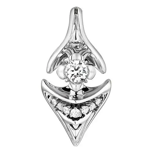 Подвеска бегунок из белого золота