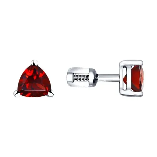 Серьги пуссеты из серебра