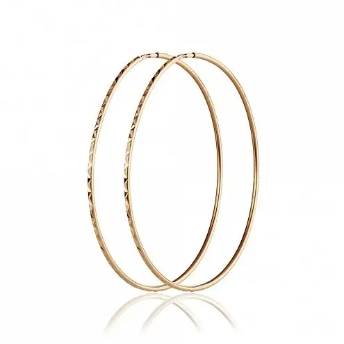 Серьги конго из красного золота