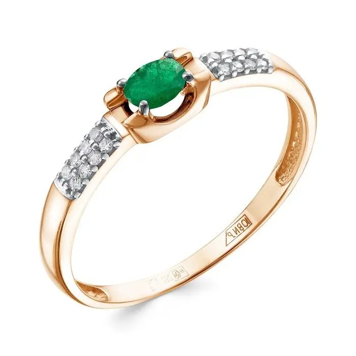 Кольцо декоративное из комбинированного золота