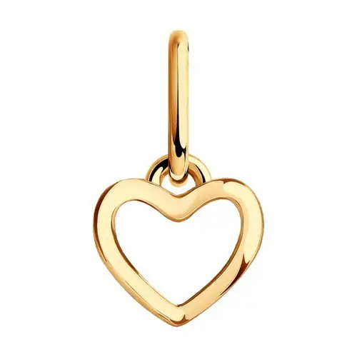 Подвеска декоративная из красного золота