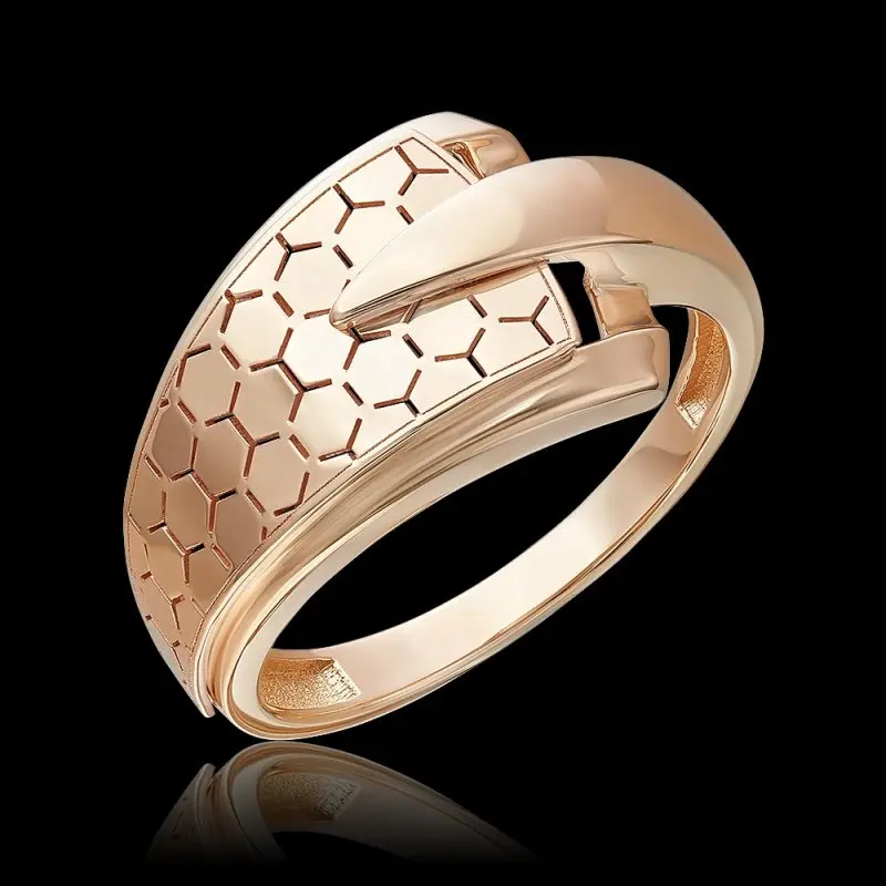 Кольцо декоративное из красного золота