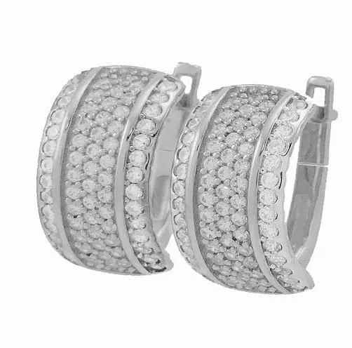 Серьги с английским замком из серебра