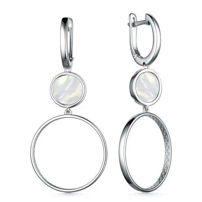 Серьги подвесные из серебра